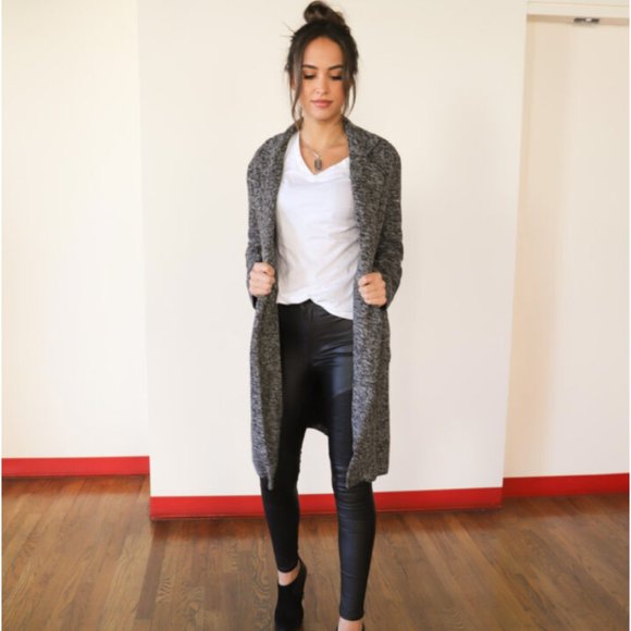 NWT Black And White Open Coat - Picture 4 of 5